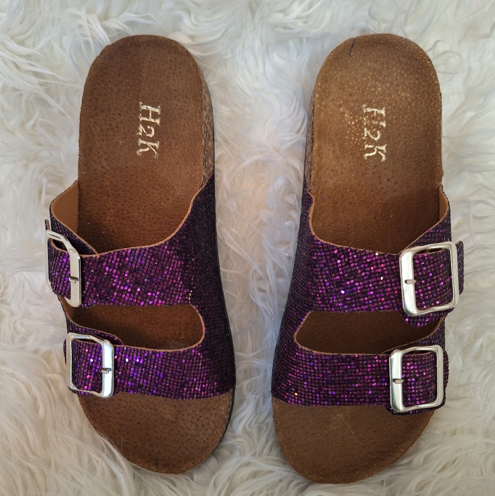 H2K Double Purple Sparkle Slides